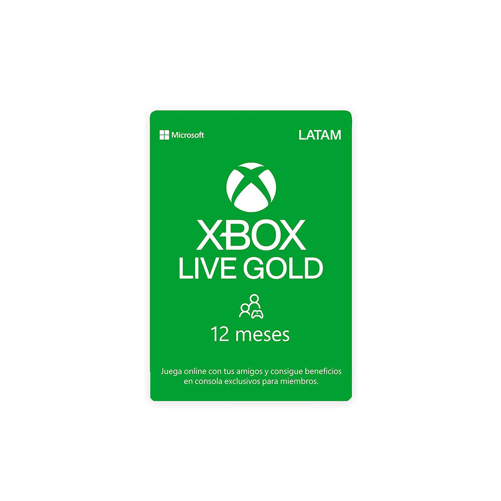 conciencia evolución Escritura Microsoft Game Pass Xbox Live Gold 12 Meses | XBOX