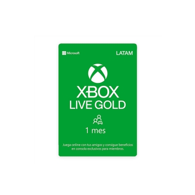 Suscripcion Microsoft Xbox Live Gold 1 Mes