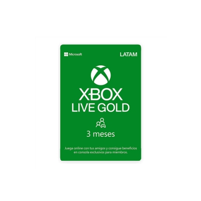 Microsoft Game Pass Xbox Live Gold 3 Meses
