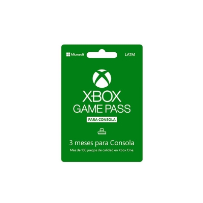 Suscripcion Microsoft Xbox Gamepass Console 3 Meses