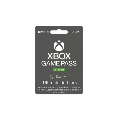 Suscripcion Microsoft Xbox Game Pass Ultimate 1 Mes