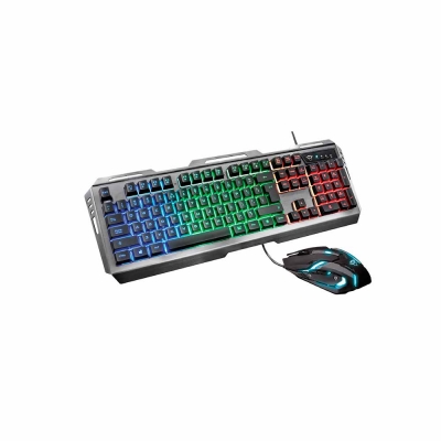 Combo Teclado Y Mouse Trust Gaming Gxt845 Tural  
