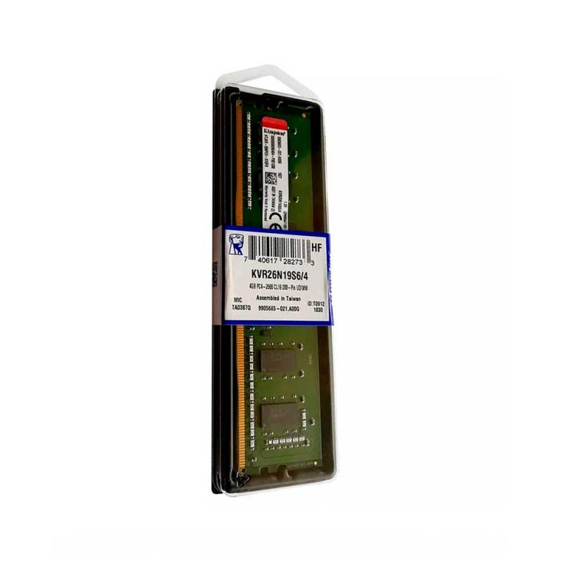 Memoria Ram Kingston 4GB Ddr4 2666MHZ Non-Ecc CL19 Dimm 1.2V (KVR26N19S6/4)   